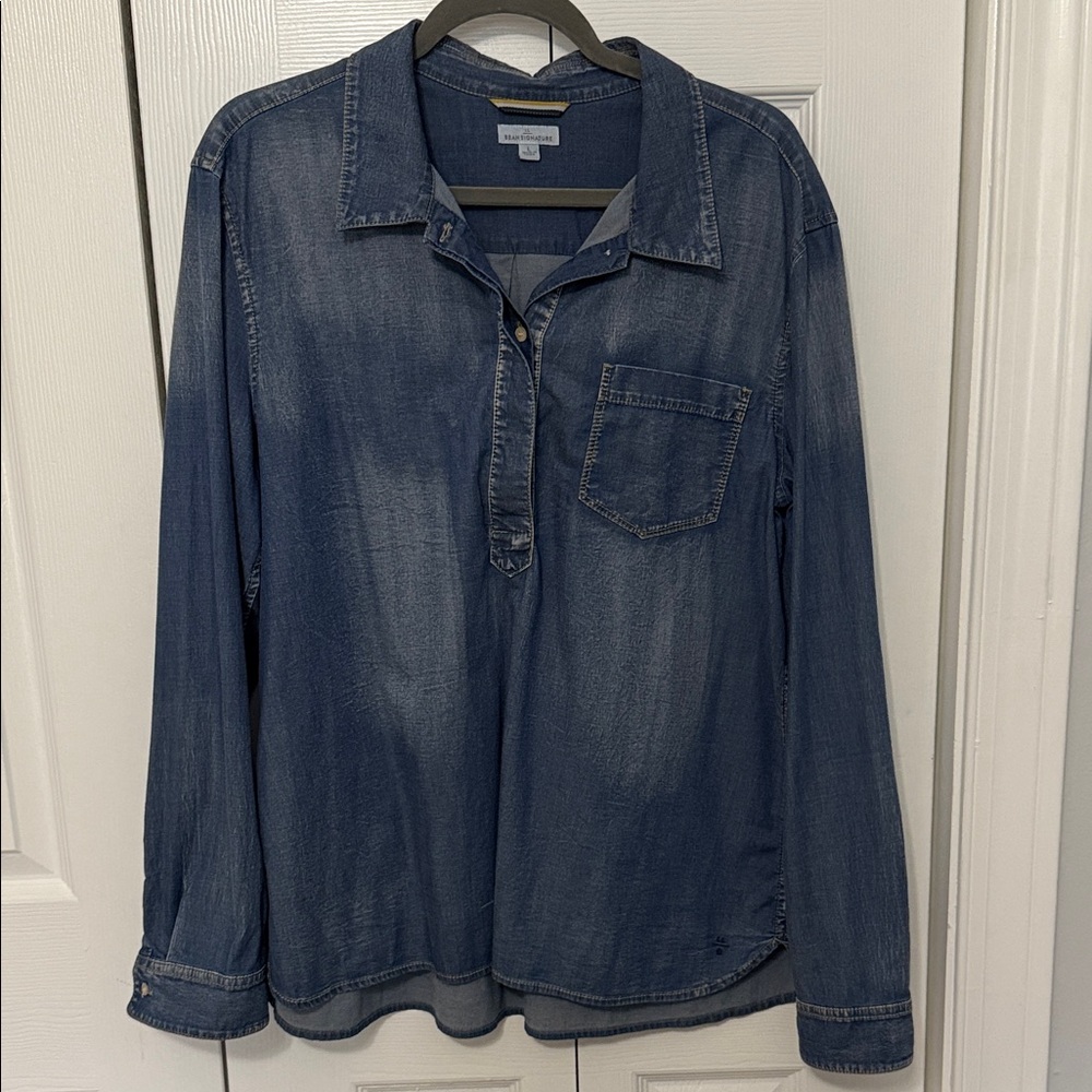 L.L. Bean Signature Denim Stretch Shirt